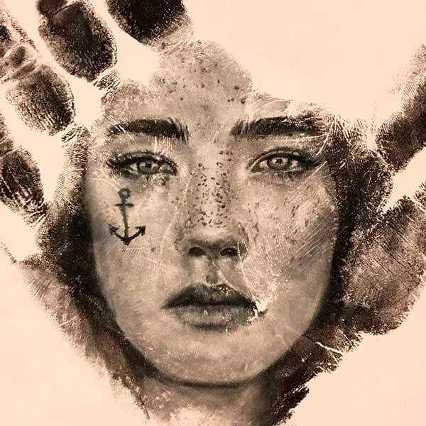 рисунок на ладони рисунок на ладони