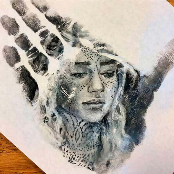 рисунок на ладони рисунок на ладони
